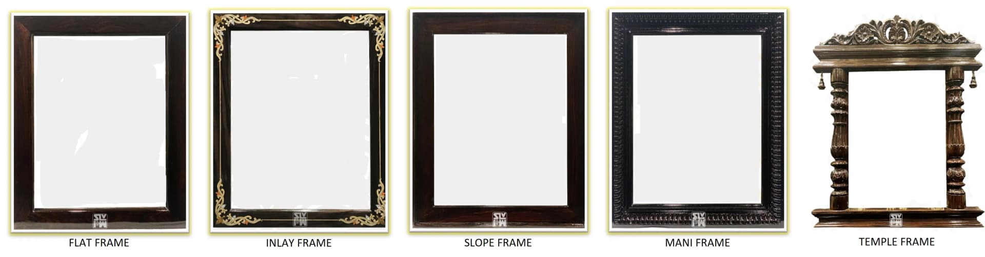 Different frame finishes