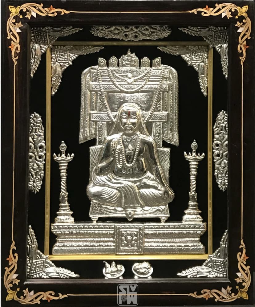 Raghavendra Pure silver 18"X22"