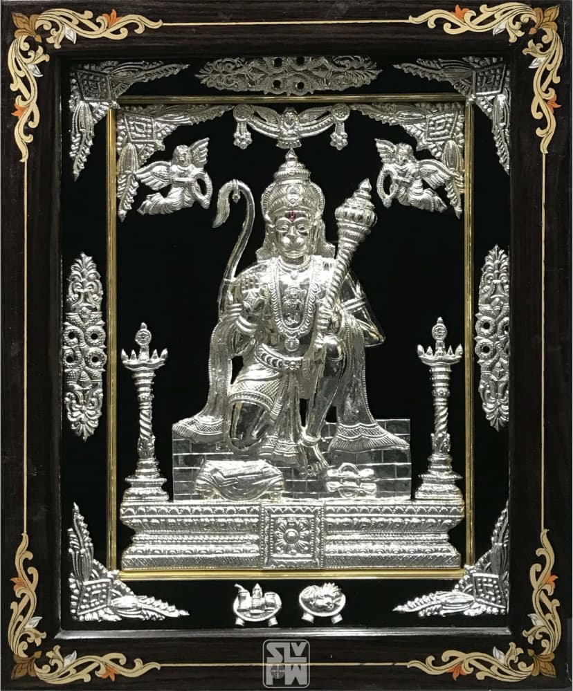 Hanuman Pure Silver 18"x22"