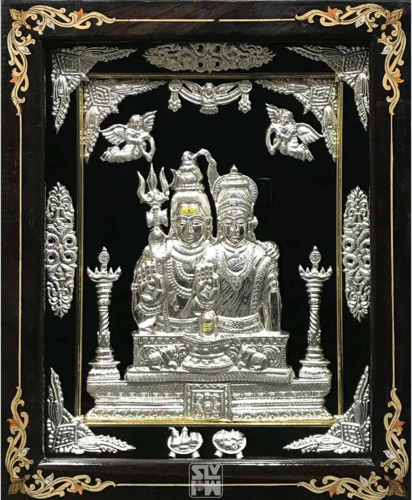 Eshwara Parvati Pure Silver 18"x22"