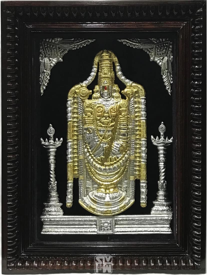 Balaji Silver With Gold Plating 12"x16"